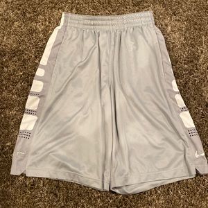 Mens Nike grey and white Dri-fit shorts